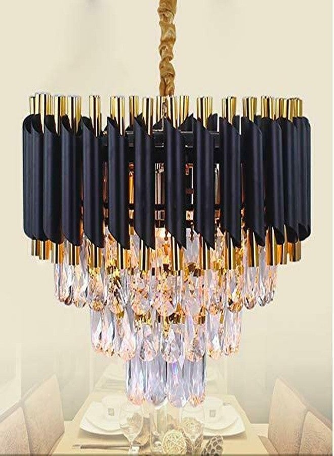 Weldecor Antique Designer Chandelier Ceiling Light Made of Alloy | Designer Jhoomer for Living Room (Gold Black, Warm White, M8309) (Raindrop Style) - Image 3
